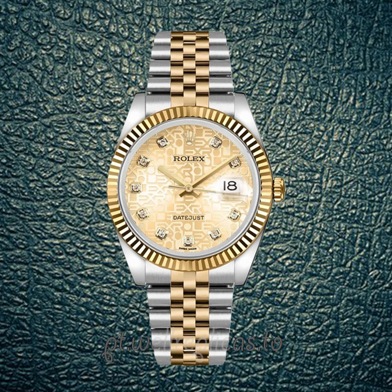 Rolex Datejust Cjdj Masculino Tom Prata Mostrador Preto